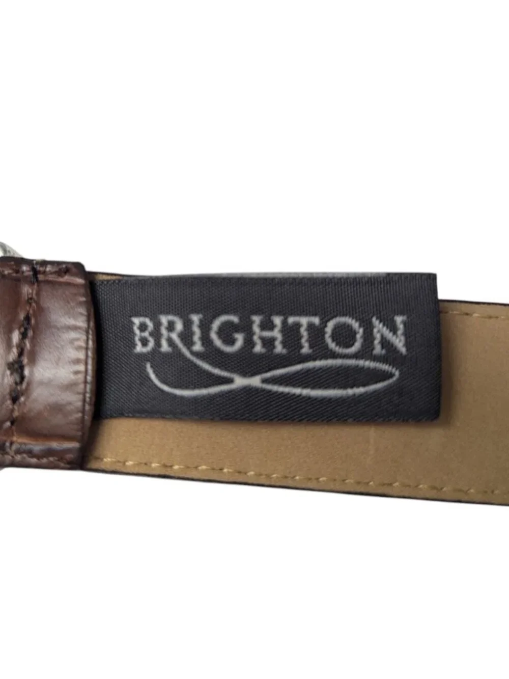 Brighton Women’s Brown Belt  44808 Adjustable Silver Buckle Size 34, in good pre